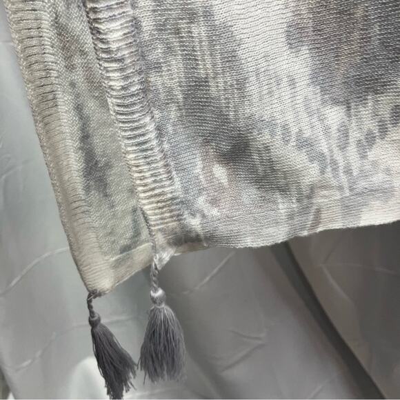 J.‎ Jill Linen Artsy Poncho One Size Coastal Clean Girl Beachy Boho Fringe - Picture 6 of 13